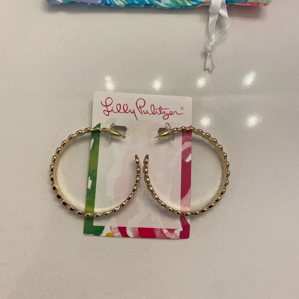 Lilly Pulitzer-PURRFECTION HOOP EARRINGS - Picture 2 of 7
